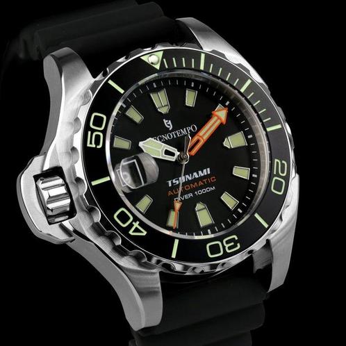 Tecnotempo - Professional Diver 1000M Tsunami - Limited, Handtassen en Accessoires, Horloges | Heren