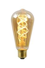 Lucide LED Lamp Long - Amber 2200K E27 5 Watt dimbaar, Nieuw, E27 (groot), Verzenden