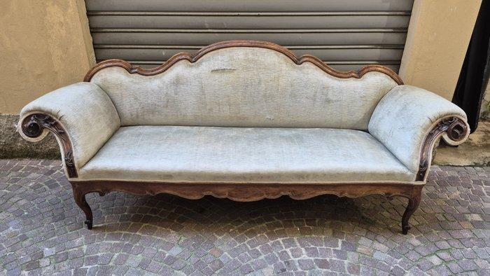 Sofa - Walnoot, Antiquités & Art, Curiosités & Brocante