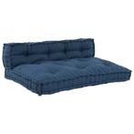 vidaXL Pallet Sofa Kussen 2 pcs Indigo Stof, Huis en Inrichting, Verzenden, Nieuw