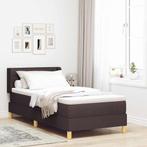 vidaXL Boxspring bed met matras Donkerbruin en Wit 100 x 200, Huis en Inrichting, Slaapkamer | Bedden, Verzenden, Nieuw