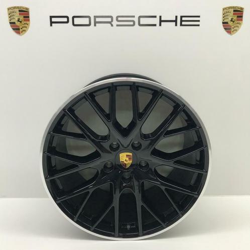 Porsche Panamera (971) 21inch SportDesign zwart/alu velgen, Auto-onderdelen, Banden en Velgen, 21 inch, 315 mm, Personenwagen