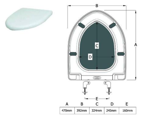 Sanifun Toilet bril Adana 470 Wit, Bricolage & Construction, Sanitaire