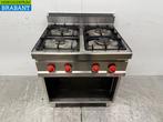 RVS Bertos 4 Pits Gasfornuis 80 cm GAS Horeca, Zakelijke goederen, Horeca | Keukenapparatuur, Ophalen of Verzenden, Nieuw in verpakking