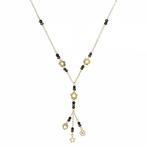 Halsketting - 18 karaat Geel goud - 2.28ct. tw. Onyx, Nieuw