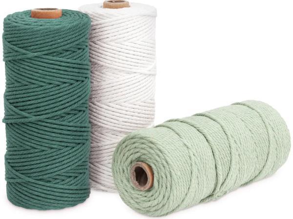 Veiling - Navaris Macramégaren 3-delige set, Huis en Inrichting, Woonaccessoires | Wanddecoraties