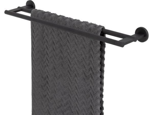 Veiling - Handdoekrek dubbel - Zwart, Huis en Inrichting, Badkamer | Badtextiel en Accessoires