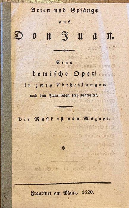Lorenzo Da Ponte / Mozart - Arien und Gesänge aus Don Juan -, Antiek en Kunst, Antiek | Boeken en Manuscripten