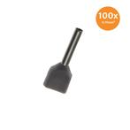 Dubbele Adereindhuls Geïsoleerd 0,75mm² Grijs 100 stuks, Auto-onderdelen, Ophalen of Verzenden, Nieuw