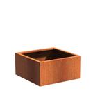 Cortenstaal plantenbak 80x80x40cm - Met bodem, Tuin en Terras, Vierkant, Nieuw, Metaal, 60 tot 100 cm