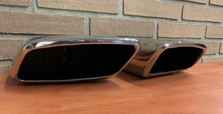 Uitlaat Sierstukken set RVS mercedes AMG look, Auto-onderdelen, Uitlaatsystemen, Nieuw, Ophalen of Verzenden