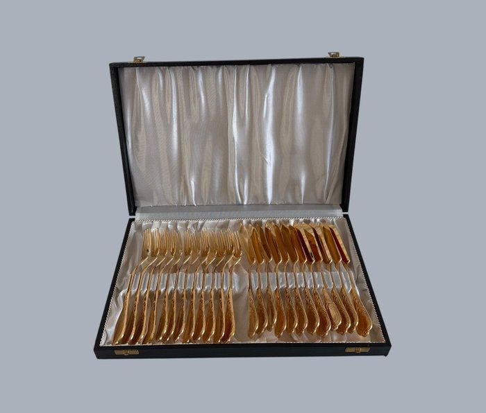 Solingen, SBS - Visbestekset voor 12 personen (24) -, Antiquités & Art, Antiquités | Meubles | Tables