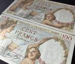 Frankrijk. - 2 x 100 Francs - 1940 - consecuvite - Pick 94