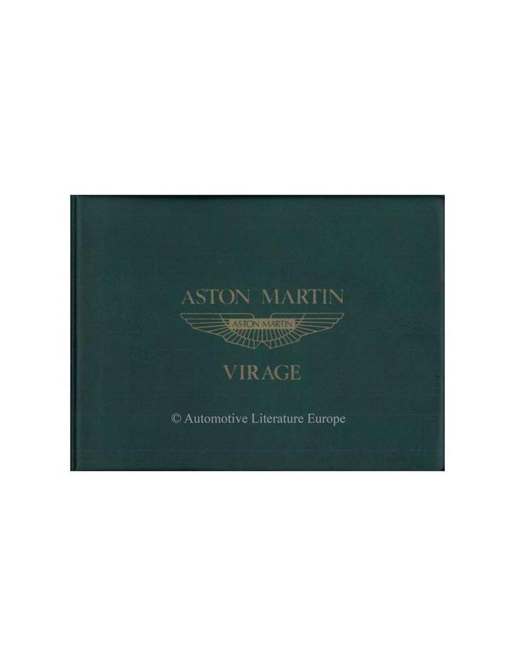 1990 ASTON MARTIN VIRAGE INSTRUCTIEBOEKJE ENGELS, Autos : Divers, Modes d'emploi & Notices d'utilisation, Enlèvement ou Envoi