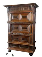 Armoire - Rare cabinet néerlandais à trois portes, Pays-Bas