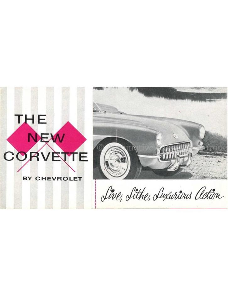 1956 CHEVROLET CORVETTE BROCHURE ENGELS (USA), Boeken, Auto's | Folders en Tijdschriften