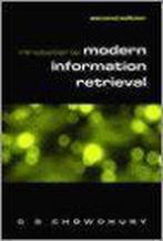 Introduction to Modern Information Retrieval 9781856044806, Verzenden, G. G. Chowdhury