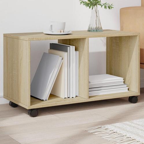 vidaXL Rolkast 72x33x42,5 cm bewerkt hout sonoma, Huis en Inrichting, Tafels | Bijzettafels, Nieuw, Verzenden