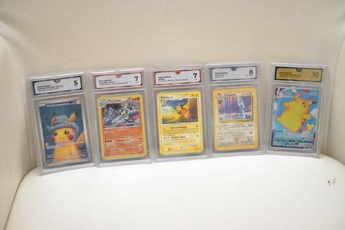 Pokémon - 5 Graded card - Pikachu - GG, Hobby en Vrije tijd, Verzamelkaartspellen | Pokémon