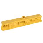 Zachte hygiënische bezem 45cm geel | Machine wasbaar tot, Verzenden, Nieuw in verpakking