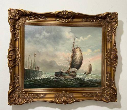 Dick van Dijk (1921) - Zeegezicht, Antiek en Kunst, Kunst | Schilderijen | Klassiek