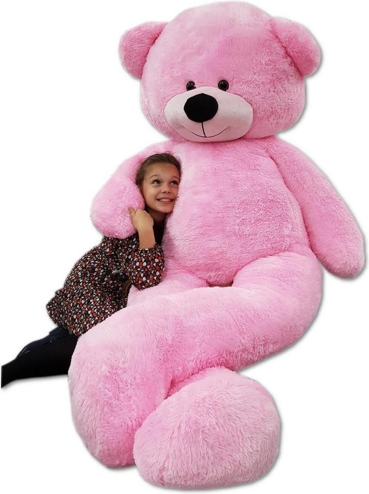 Grote roze teddybeer 2,2 meter - Ideaal als woondecoratie, Kinderen en Baby's, Speelgoed | Knuffels en Pluche, Nieuw, Beer, Ophalen of Verzenden
