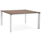 Vergadertafel / bench-bureau 'XLINE SQUARE' met notenhouten