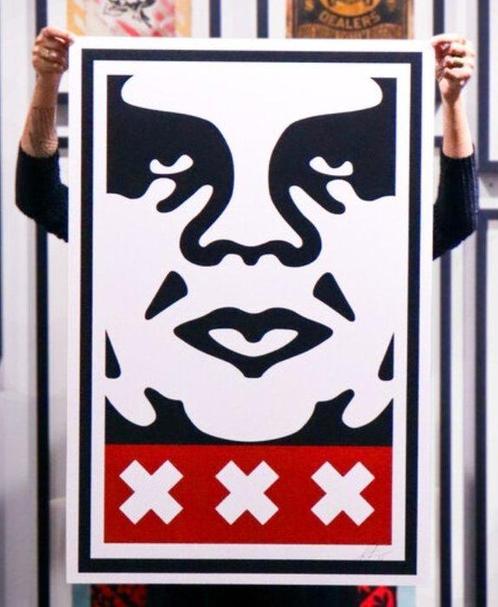 Shepard Fairey (OBEY) (1970) - Obey Icon Amsterdam, Antiek en Kunst, Kunst | Schilderijen | Modern