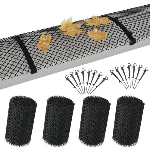 vidaXL 4-delig Gootgaas met klemmen 1,08  HDPE, Doe-het-zelf en Bouw, Dakpannen en Dakbedekking, Nieuw, Verzenden