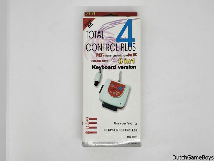 Sega Dreamcast - Total Control Plus 4 - PS/PS2 to Dreamcast, Games en Spelcomputers, Spelcomputers | Sega, Gebruikt, Verzenden