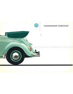 1962 VOLKSWAGEN KEVER CABRIOLET BROCHURE DUITS, Nieuw