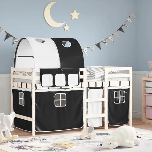 vidaXL Kinderhoogslaper met tunnel 80x200 cm grenenhout wit, Huis en Inrichting, Slaapkamer | Bedden, Nieuw, Verzenden