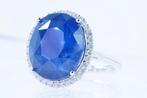Zonder minimumprijs - Ring Platina - 18.68ct. tw. Saffier -, Nieuw