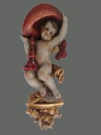 Sculpture, farbiger Engel mit rotem Hut - Kardinalsengel mit