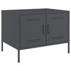 vidaXL Salontafel 68x50x50,5 cm staal antracietkleurig, Huis en Inrichting, Tafels | Salontafels, Verzenden, Nieuw
