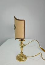 Lampe de table de chevet (2) - Laiton, Soie - Lot de 2