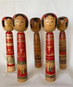 Collection de 5 poupées kokeshi japonaises traditionnelles –, Antiquités & Art