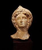 Oud Grieks - Groot hoofd van een jonge vrouw met diadeem -, Antiek en Kunst
