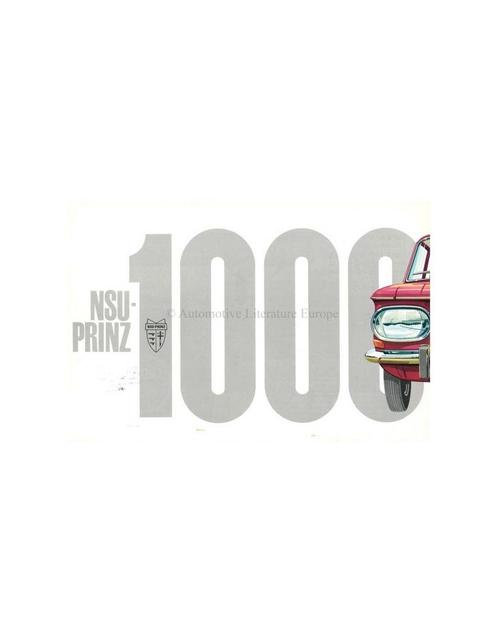 1965 NSU PRINZ 1000 BROCHURE NEDERLANDS, Boeken, Auto's | Folders en Tijdschriften