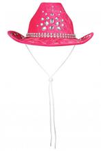 Cowboyhoed Roze Steentjes Cowboy Hoed Diamanten Leatherlook, Ophalen of Verzenden