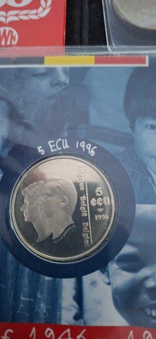 Nederland. Lot van munt unicef 5 Ecu 1996 en gwk munt, Timbres & Monnaies, Monnaies | Pays-Bas