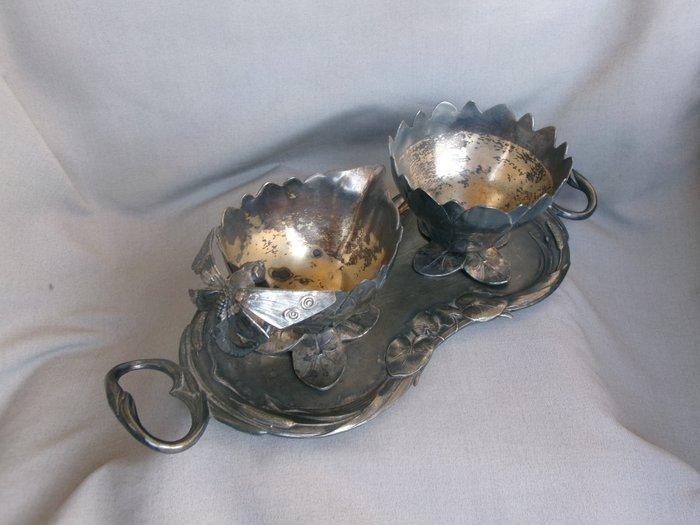 Sugar Bowl & Milk Jug Set - Service à café - Plaqué(e), Antiek en Kunst, Kunst | Designobjecten