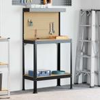 vidaXL Werkbanken met plank Zwart 81 x 41 x 145 cm Bewerkt, Verzenden