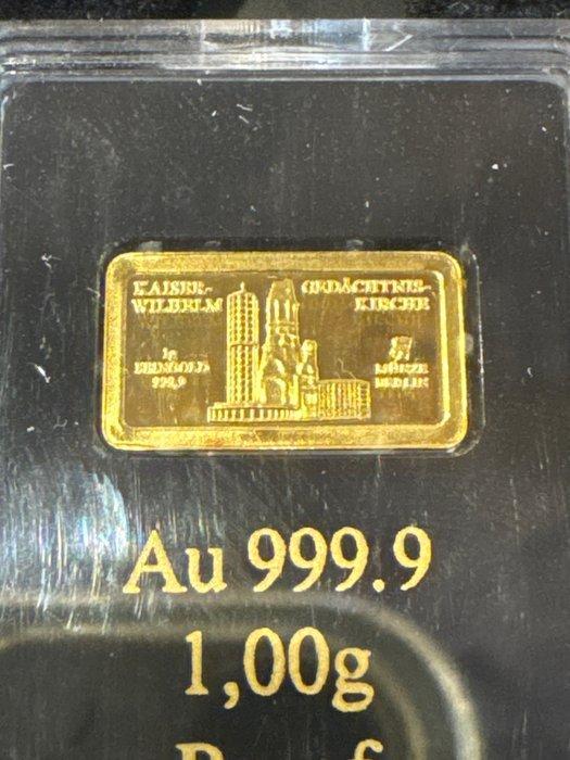 1 gram - Goud - Kaiser-Wilhelm-Gedächtniskirche (Zonder, Postzegels en Munten, Edelmetalen en Baren
