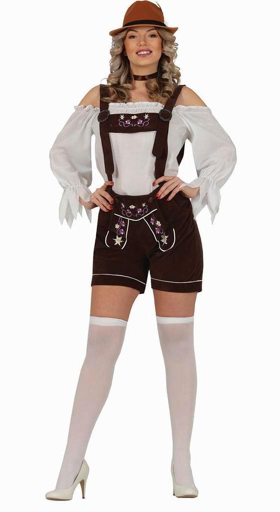 Lederhose Bruin Dames, Kinderen en Baby's, Carnavalskleding en Verkleedspullen, Nieuw, Verzenden