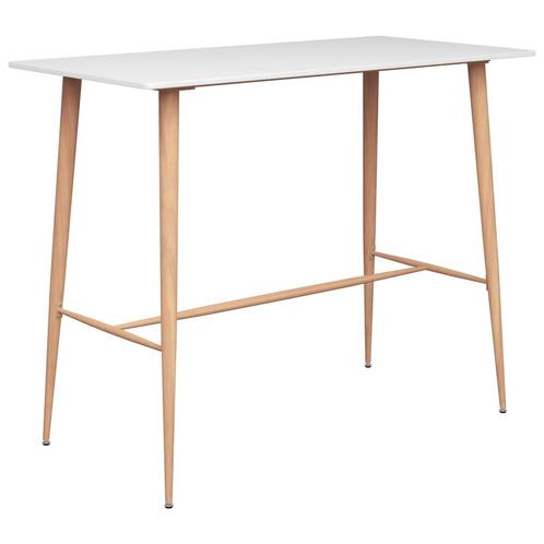 vidaXL Table de bar Blanc 120x60x105 cm, Huis en Inrichting, Tafels | Eettafels, Verzenden