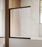 Badwand Moka 120 x 140 cm Zwart Badscherm schuifdeur 5 mm, Doe-het-zelf en Bouw, Sanitair, Verzenden, Nieuw