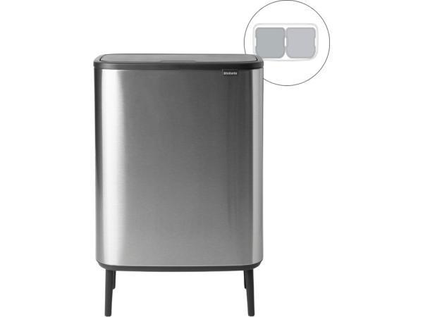 Veiling - Brabantia Bo Touch Bin Hi Vuilbak - 2 x 30 liter, Huis en Inrichting, Woonaccessoires | Prullenbakken