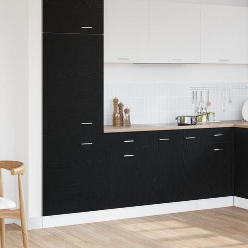 vidaXL Zwarte Eiken Ladeskast - 50x46x81.5 cm, gemaakt van, Huis en Inrichting, Kasten | Overige, Nieuw, Verzenden
