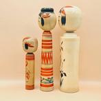 Set van 3 traditionele Japanse Kokeshi-poppen – Yamagata,